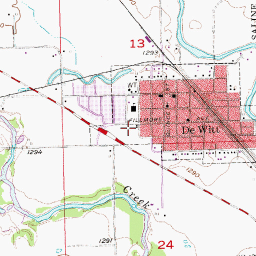 Topographic Map of Chris Petersen Ball Field, NE