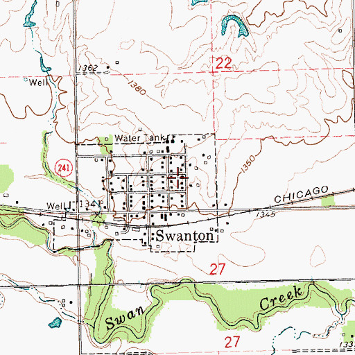 Topographic Map of United Methodist Church, NE