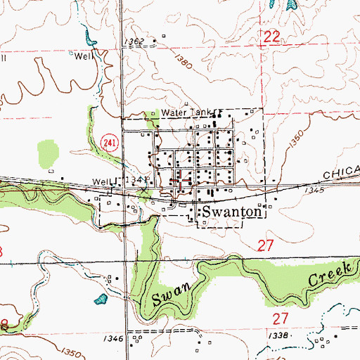 Topographic Map of Swanton City Park, NE