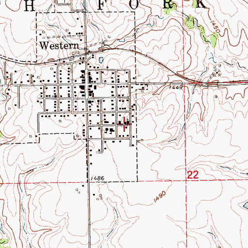 Topographic Map of Saint Johns United Church of Christ, NE