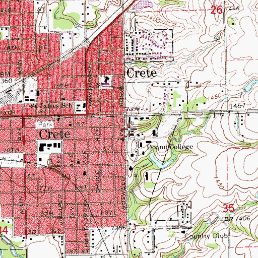 Topographic Map of Miller Pond, NE