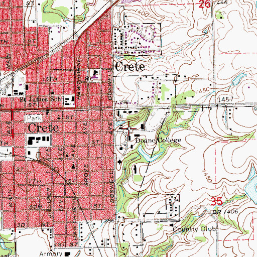 Topographic Map of Fiske Lodge, NE