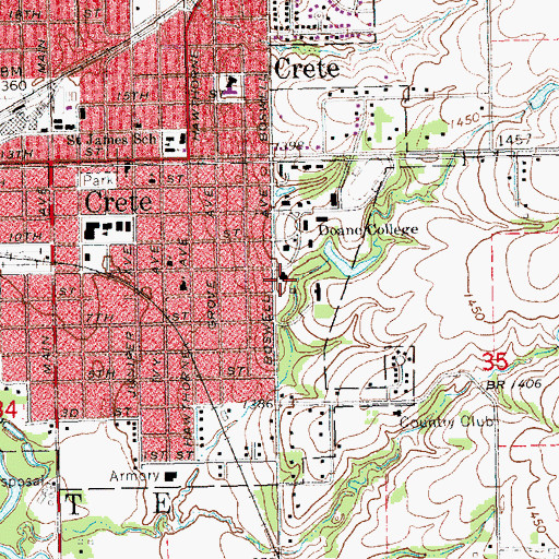 Topographic Map of Gaylord Hall, NE
