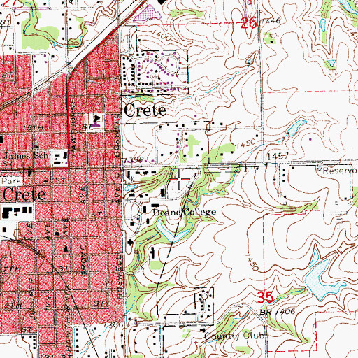 Topographic Map of Simon Field, NE