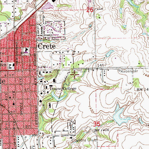 Topographic Map of Fuhrer Fieldhouse, NE