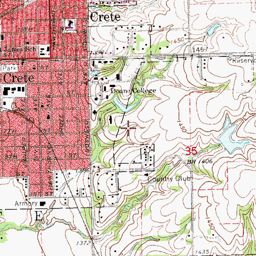 Topographic Map of Gregory Grove, NE
