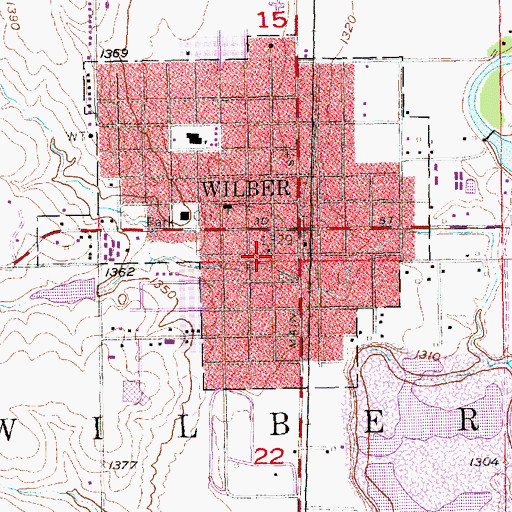 Topographic Map of United Methodist Church, NE