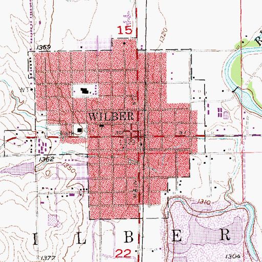 Topographic Map of Wilber Czech Museum, NE