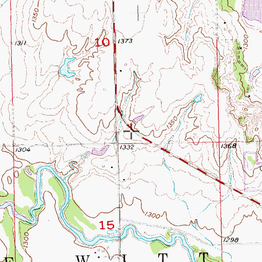 Topographic Map of Swan City Historical Marker, NE