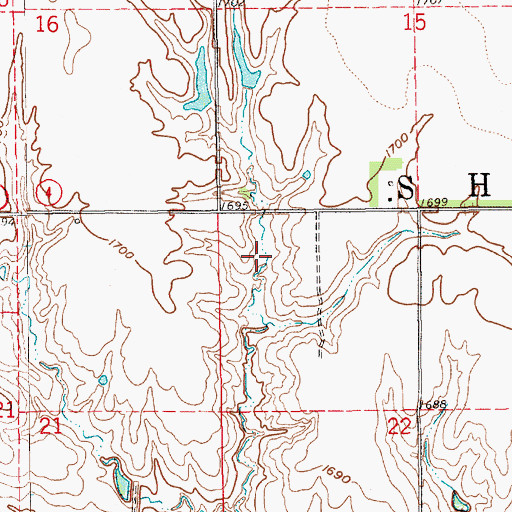Topographic Map of Township of Sherman, NE