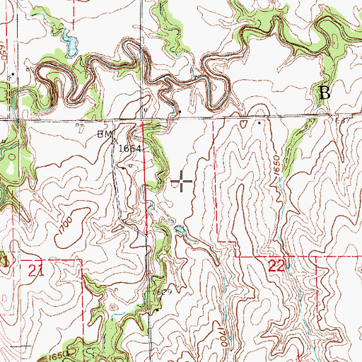Topographic Map of Township of Blaine, NE