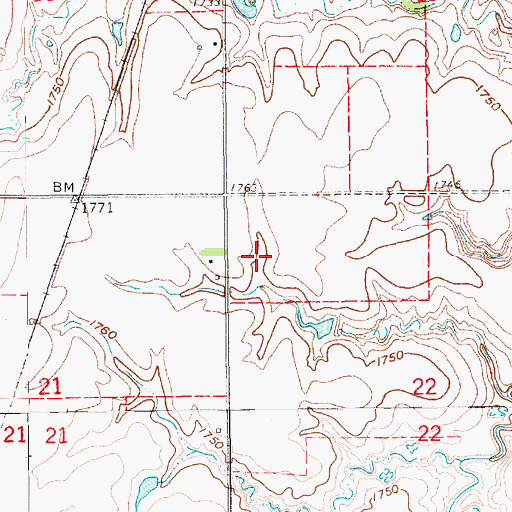 Topographic Map of Township of Nora, NE