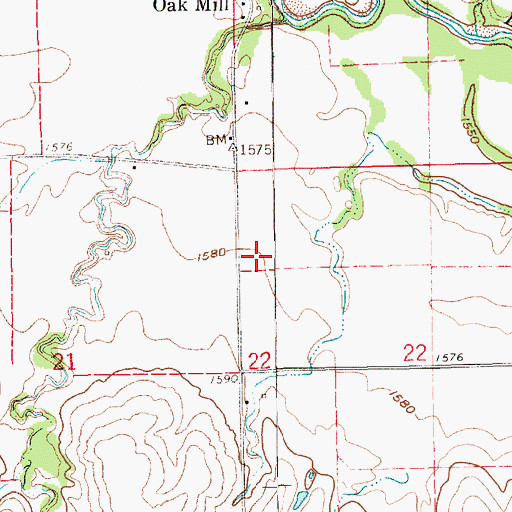 Topographic Map of Township of Elk, NE