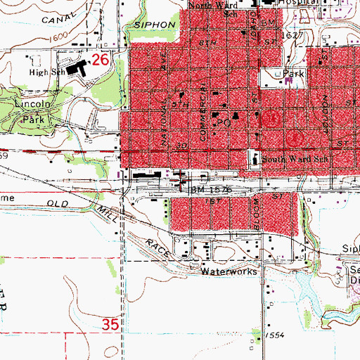 Topographic Map of Superior, NE
