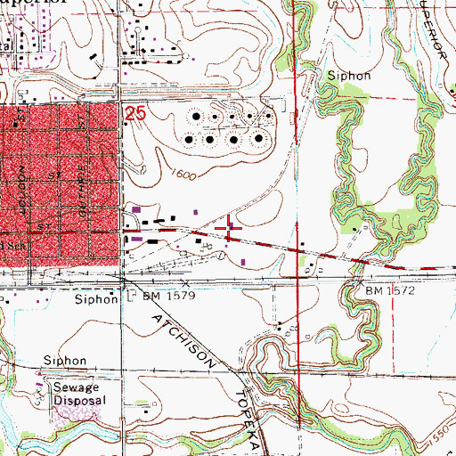 Topographic Map of Agrex Incorporated Elevator, NE