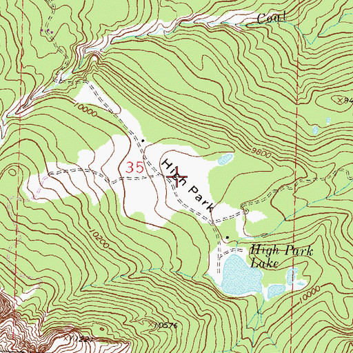 Topographic Map of High Park, CO