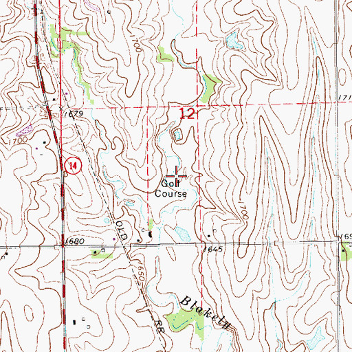 Topographic Map of Superior Country Club, NE