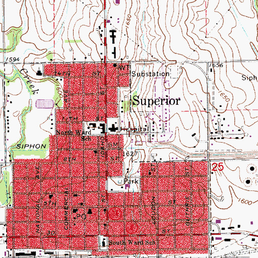 Topographic Map of Superior Family Medical Center, NE