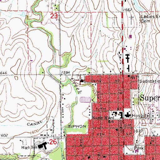 Topographic Map of Saint Josephs Catholic Church, NE