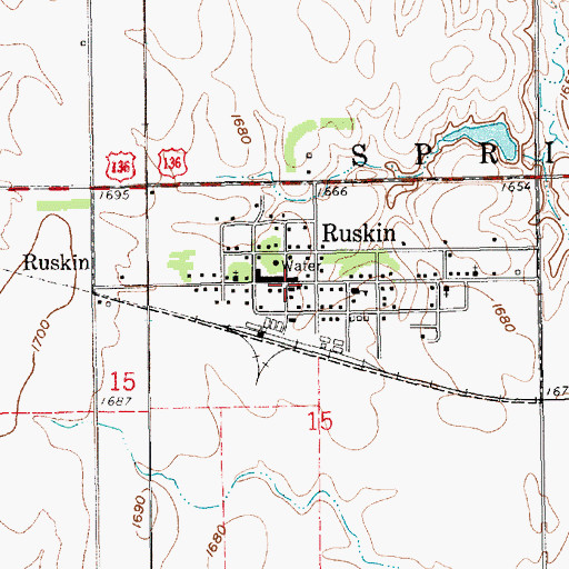 Topographic Map of Ruskin Public Library, NE