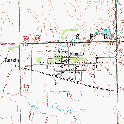 Topographic Map of Ruskin Volunteer Fire Department, NE