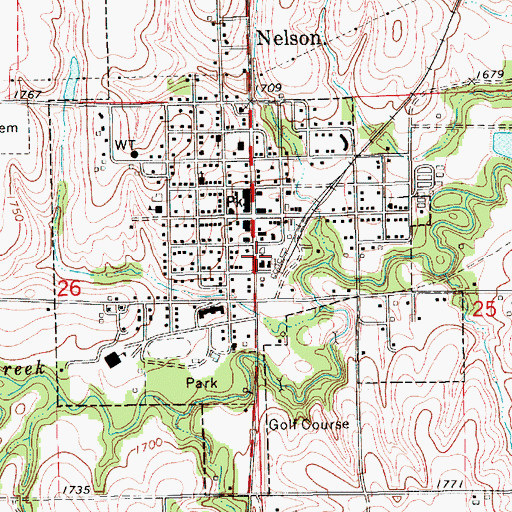 Topographic Map of Farmers Union Cooperative Association Elevator, NE