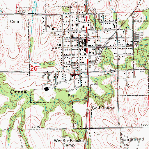 Topographic Map of Good Samaritan Center, NE