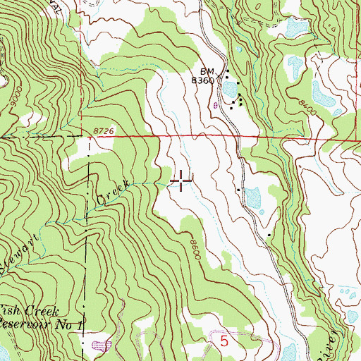 Topographic Map of Stewart Creek, CO