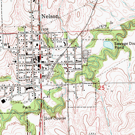 Topographic Map of Church of Christ, NE
