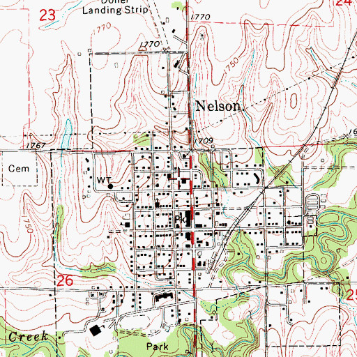 Topographic Map of Nuckolls County Sheriff's Office, NE
