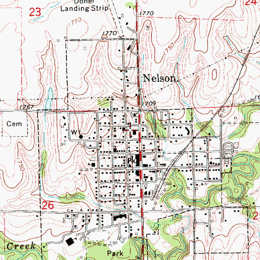 Topographic Map of Nuckolls County Courthouse, NE
