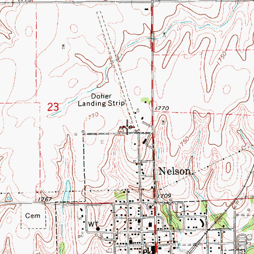 Topographic Map of Doher Landing Strip (historical), NE