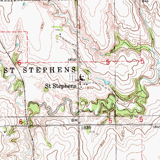 Topographic Map of Saint Stephens Catholic Church, NE