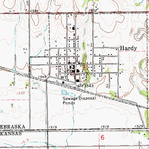Topographic Map of Saint Pauls Lutheran Church, NE