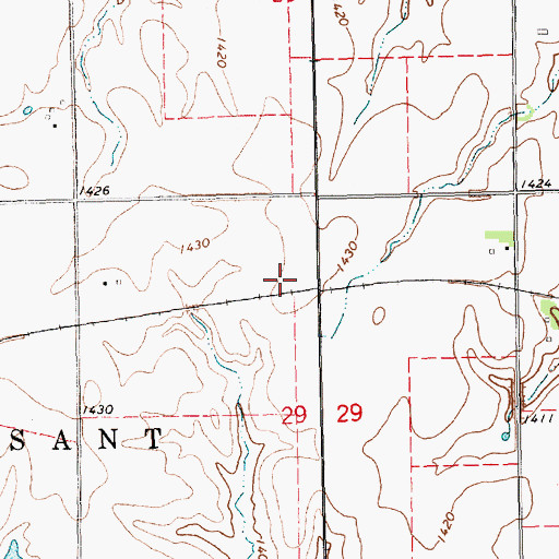 Topographic Map of Shea Post Office (historical), NE
