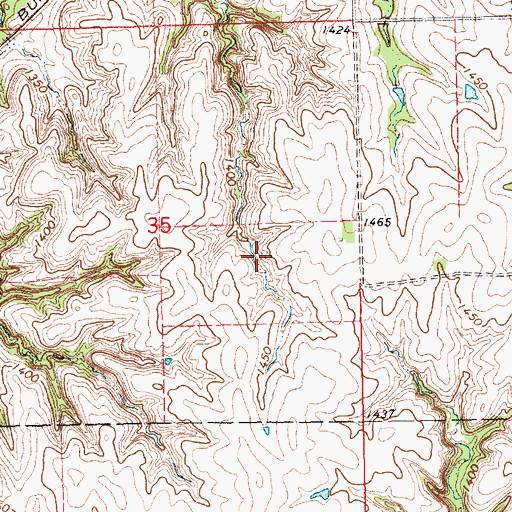 Topographic Map of Rock Glen State Wildlife Mangement Area, NE