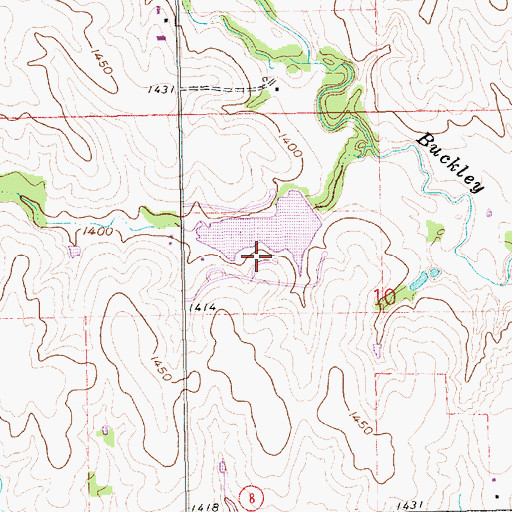 Topographic Map of Buckley State Rectreation Area, NE
