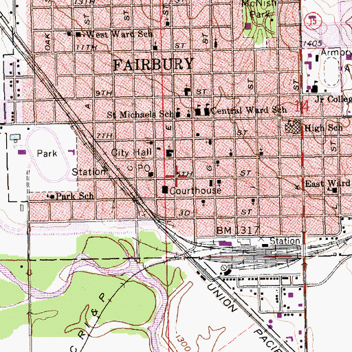 Topographic Map of Stagecoach Mall, NE