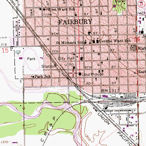 Topographic Map of The Church of Jesus Christ of Latter Day Saints, NE