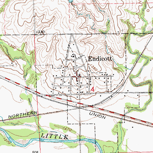 Topographic Map of United Methodist Church, NE