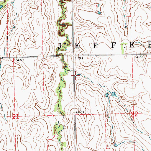 Topographic Map of Township of Jefferson, NE