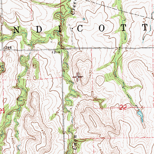 Topographic Map of Township of Endicott, NE