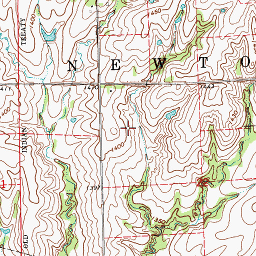 Topographic Map of Township of Newton, NE