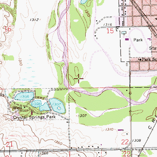 Topographic Map of Township of Fairbury, NE