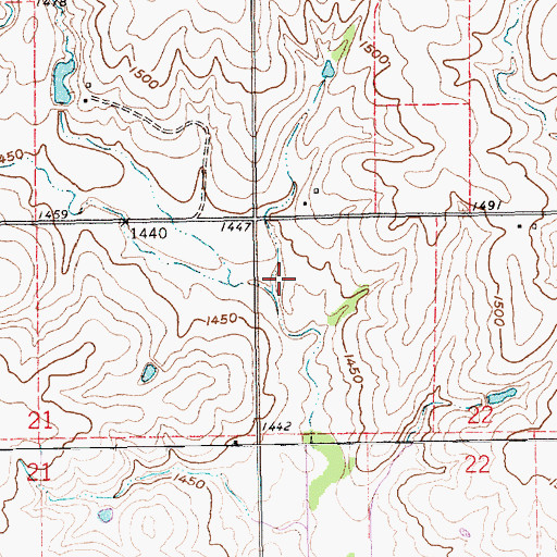 Topographic Map of Township of Lincoln, NE