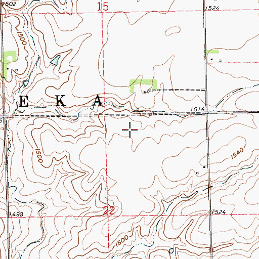 Topographic Map of Township of Eureka, NE