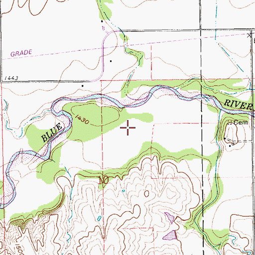 Topographic Map of Little Blue State Wildlife Management Area, NE