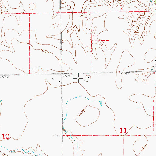 Topographic Map of East Ward School (historical), NE