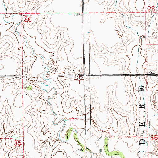 Topographic Map of Nedza School (historical), NE