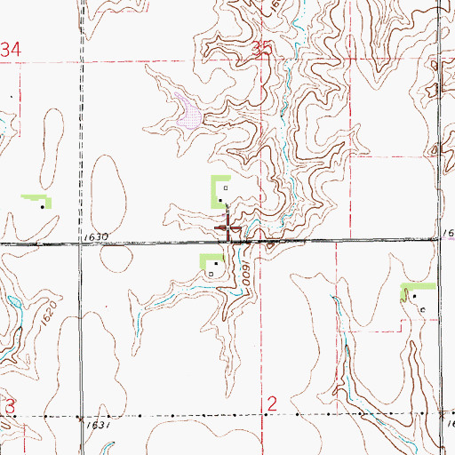 Topographic Map of Old Rock School (historical), NE